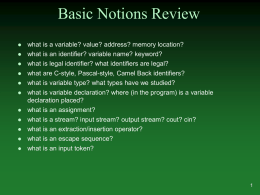 Basic Notions Review - Kent State University