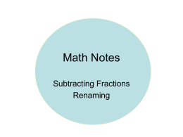 Math Notes - Melody Shaw