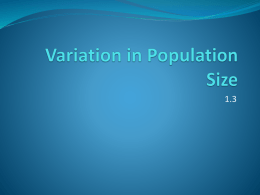 Variation in Population Size
