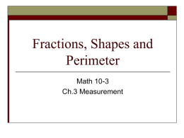 Fractions, Shapes and Perimeter