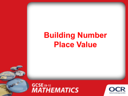 Building Number Place Value - OCR