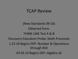 TCAP Review - FLYPARSONS