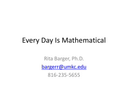 Every Day Is Mathematical