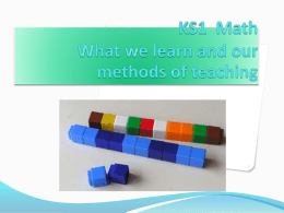 KS1 Math What we learn and our methods of teaching