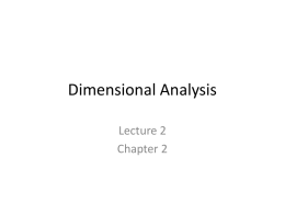 Dimensional Analysis #2