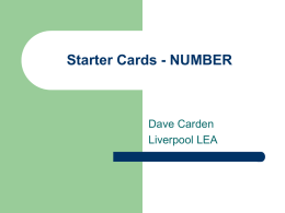 Starter Cards