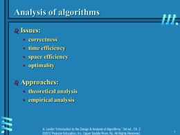 Chapter 2: Fundamentals of the Analysis of Algorithm Efficiency