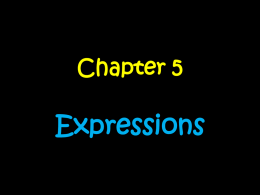 Chapter 5 Expressions part 3 2015