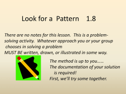 Group Lesson: Problem Solving