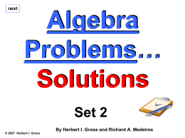 Lesson 2 Solutions - Adjective Noun Math