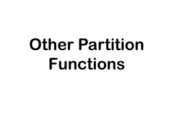 Other Partition Fnct..
