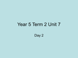Year 5 Term 2 Unit 7