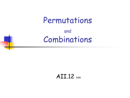 AII12 Permutations Combinations