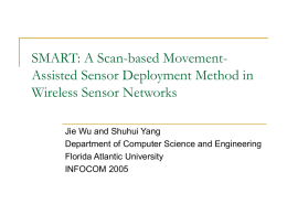 SMART A Scan-based Movement-Assisted Sensor Deployment