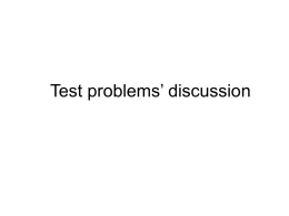 Test problems