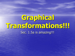 Graphical Transformations!!!