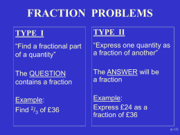 type ii fractions