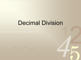DecimalDivision