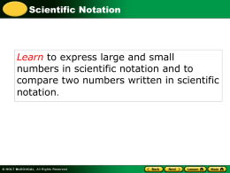 scientific notation - Bibb County Schools