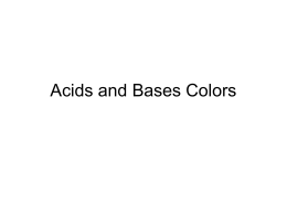 Acids and Bases Colors
