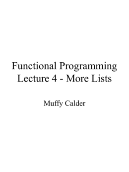 Functional Programming Lecture 4