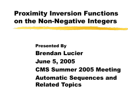 Proximity Inversion Functions on the Non