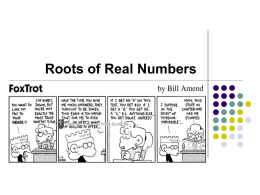 Roots of Real Numbers