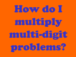 2 Digit Multiplication