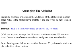 Arranging The Alphabet Problem