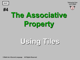 3. The Associative Property