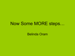 Now Some MORE steps…