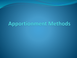 Apportionment Methods