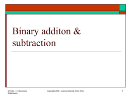 Lectures/Lect 18 - Binary Addition and Subtraction