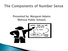 The Components of Number Sense Final