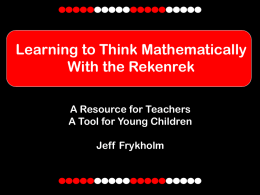 With the Rekenrek - Math Recovery and More