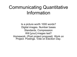 Communicating Quantitative Information