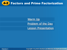 factor prime factorization