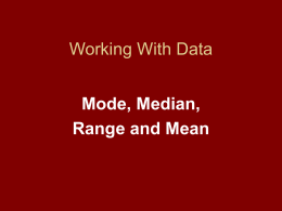 Working With Data