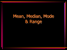 Mean-Mode-Median