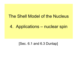 Applications - Nuclear Spin
