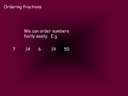 Ordering fractions - Primary Resources