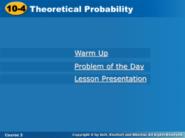 10-4 Theoretical Probability