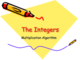 Algorithms for Integer Arithmetic