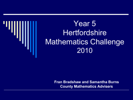2010_herts_yr5_challenge - Hertfordshire Grid for Learning