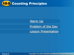 10-8 Counting Principles