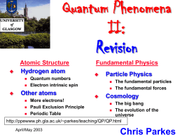 Transparancies for Revision Lecture - University of Manchester