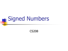 Signed Numbers Presentation