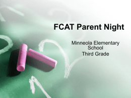 FCAT Parent Night - Lake County Schools