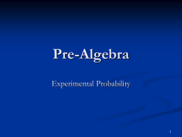 Vocabulary Experimental Probability