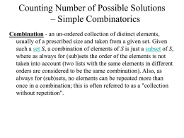 Lesson 11A - Simple Combinatorics